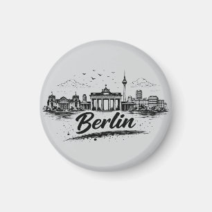 Minimalistische Berlino Duitsland Stadsgezicht Kun Magneet