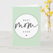 Minimalistische Beste Moeder Ooit elegante Script  Kaart (Gele Bloem)