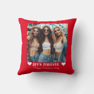 Minimalistische BFF Valentijnsdag Spaans Wit Hart Kussen