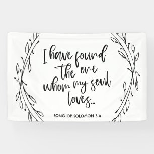 Minimalistische Bijbelprijslijst Song Solomon Wedd Spandoek