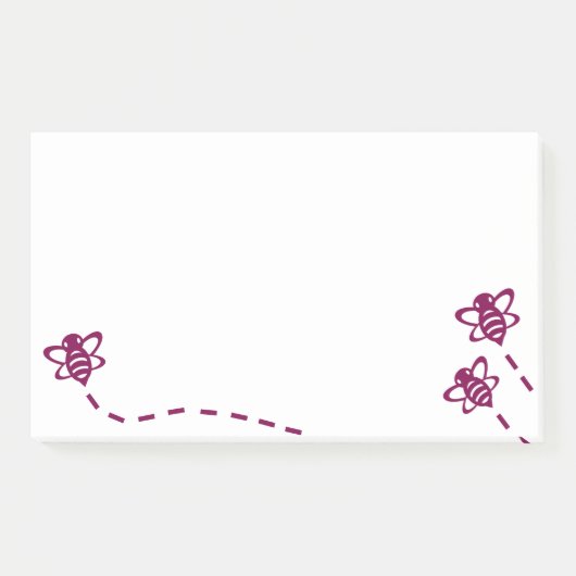 Minimalistische bijen sticky notes - dagelijks geb (Voorkant)