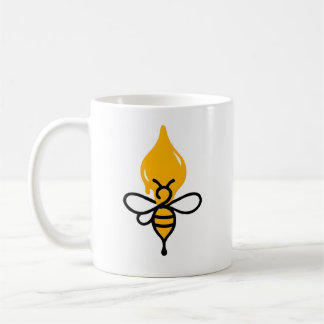 Minimalistische bijenhoningvlam koffiemok
