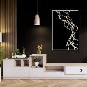 Minimalistische Black and Cream Moderne Abstracte Poster