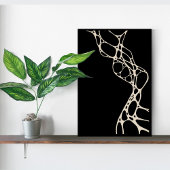 Minimalistische Black and Cream Moderne Abstracte Poster