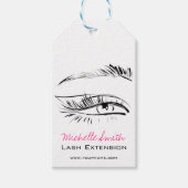 Minimalistische Black and White Wenkbrauw Bar Wimp Cadeaulabel (Voorkant)
