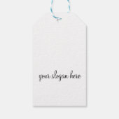 Minimalistische Black and White Wenkbrauw Bar Wimp Cadeaulabel (Achterkant)