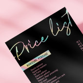 Minimalistische Black Beauty prijslijst