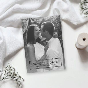Minimalistische Black Border Photo Save the Date K