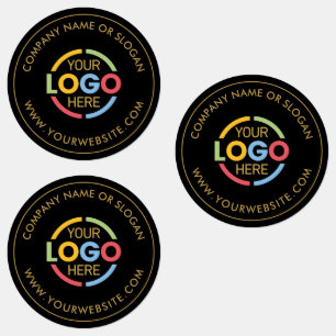 Minimalistische Black Gold Business Logo Promotion Labels