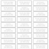 Minimalistische Black Guest Adresetiketten Sticker (Voorkant)