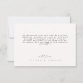 Minimalistische Black & White net getrouwd bruilof Aankondiging (Achterkant)