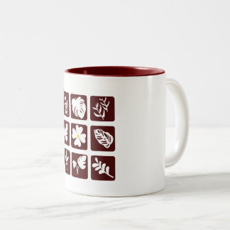 Minimalistische blad keramische koffiekop tweekleurige koffiemok