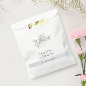 minimalistische blad zilverkleurige namaak folie m bedankzakje (Gezegeld)