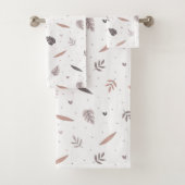 Minimalistische bladeren patroon badhanddoek set bad handdoek (Insitu)