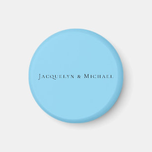 Minimalistische Blau Eenvoudige Elegante Klassieke Magneet
