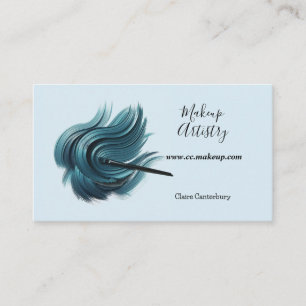 Minimalistische Blau Shades Oogschaduw Visitekaartje
