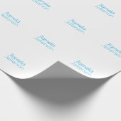 Minimalistische blauw en wit professionele moderne cadeaupapier (Hoek)