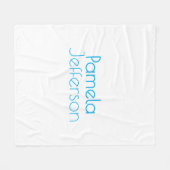 Minimalistische blauw en wit professionele moderne fleece deken (Voorkant (Horizontaal))