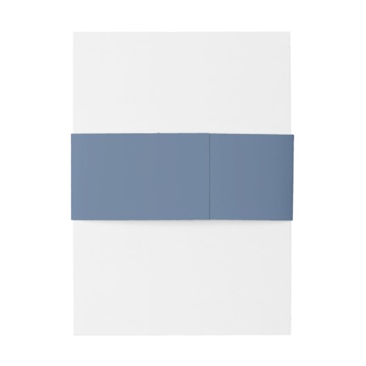 Minimalistische blauwe bruiloft uitnodiging buik b uitnodigingen wikkel (Achterkant Voorbeeld)