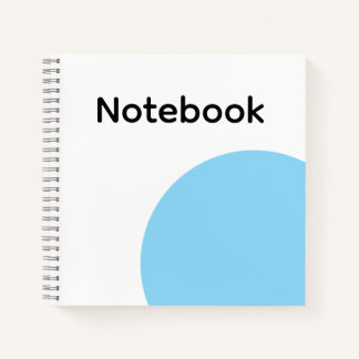Minimalistische blauwe cirkel notitieboek