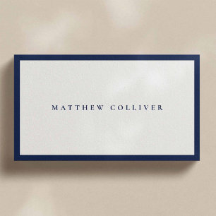 Minimalistische Blauwe Frame Luxe Visitekaartje