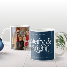 Minimalistische blauwe kerstfoto