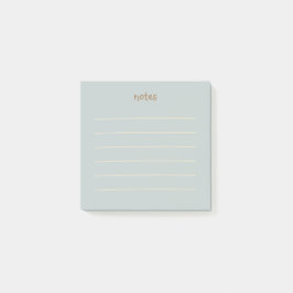 Minimalistische Blauwe Notities met lijnen Post-it® Notes