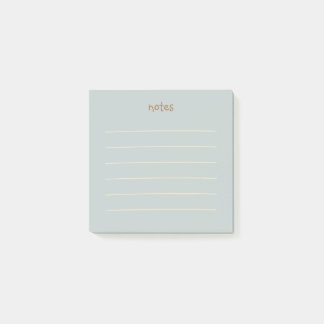 Minimalistische Blauwe Notities met lijnen Post-it® Notes