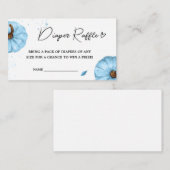 Minimalistische Blauwe Pompoen Baby shower Luier R Informatiekaartje (Voorkant / Achterkant)