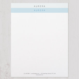 Minimalistische blauwe tweekleurige aangepaste bri briefhoofd