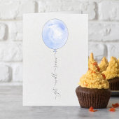 Minimalistische blauwe Waterverf ballon wordt snel Kaart