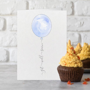 Minimalistische blauwe Waterverf ballon wordt snel Kaart