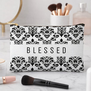 Minimalistische BLESSED Damastpatroon Etui
