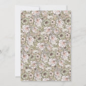 Minimalistische Bloem Boho Bewaar de Datumkaart  Save The Date (Achterkant)