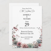 Minimalistische Bloem Kaart (Voorkant / Achterkant)