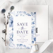 Minimalistische Bloem Save the Date Kaart