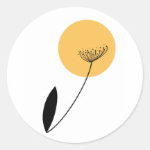 Minimalistische bloem sticker