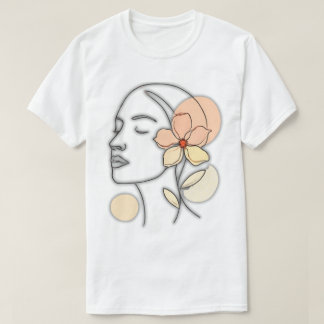 Minimalistische bloem t-shirt