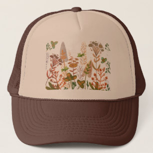 minimalistische bloem trucker pet