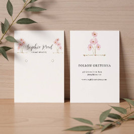 Minimalistische Bloemen Gepersonaliseerde Sieraden Visitekaartje