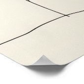 Minimalistische bloemen klaprozen Lineart Poster (Hoek)