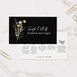 Minimalistische Bloemen Verzorging Bloemist Kaart