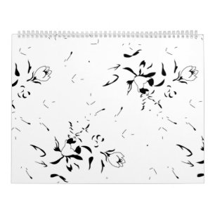 Minimalistische bloemencalender   Chic moderne pla Kalender