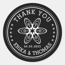 Minimalistische bloemendank u met aangepaste kleur