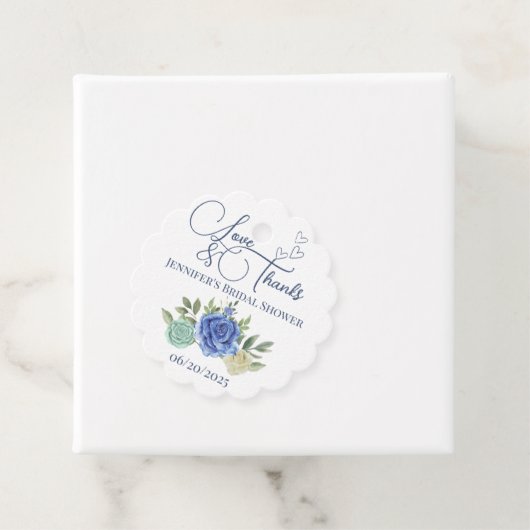 Minimalistische bloemenliefde en bedankt bruids bedankjes labels (In situ)