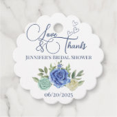 Minimalistische bloemenliefde en bedankt bruids bedankjes labels (Voorkant)