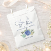 Minimalistische bloemenliefde en bedankt bruids bedankzakje (Geknipt)