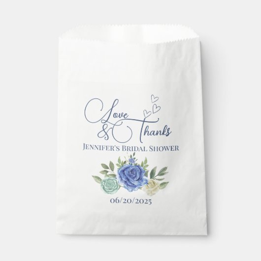 Minimalistische bloemenliefde en bedankt bruids bedankzakje (Voorkant)