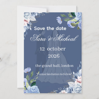 Minimalistische bloemige Eucalyptus Save the Date  Magnetische Uitnodiging