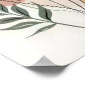 Minimalistische bloemlijnkunst poster (Hoek)